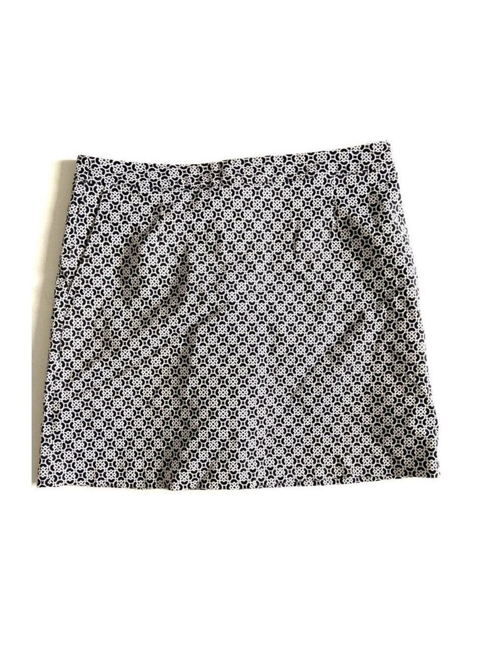 Lizwear Women's Black & White Mini Skirt with Short Like Lined Size 10